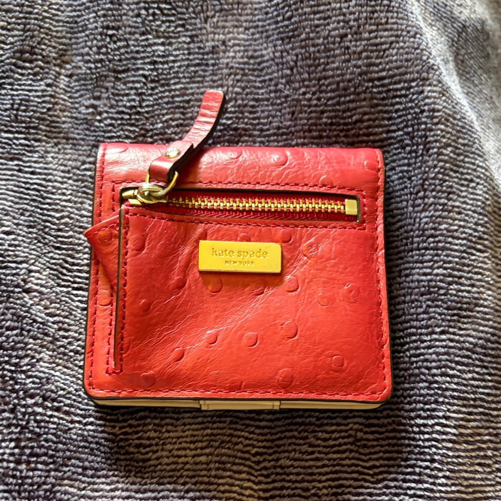 Kate Spade Cherry Red Textured Wallet